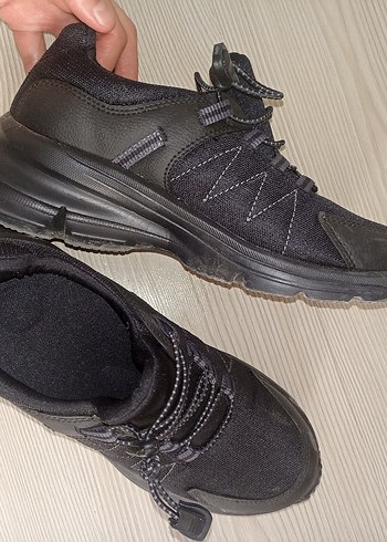 kadın Siyah Cırt Cırtlı Spor Ayakkabı - Görsel 5