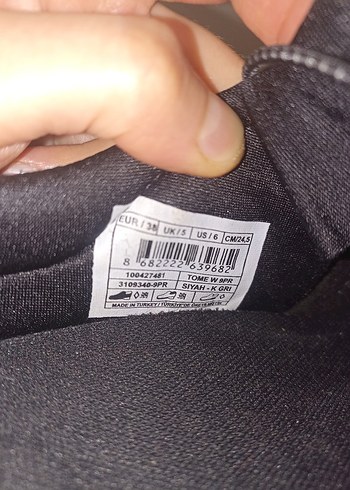 kadın Siyah Cırt Cırtlı Spor Ayakkabı - Görsel 9