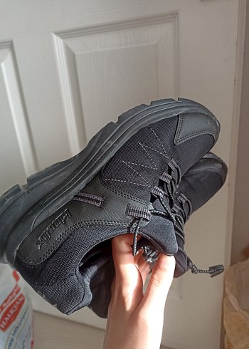 kadın Siyah Cırt Cırtlı Spor Ayakkabı - Görsel 2