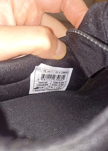 kadın Siyah Cırt Cırtlı Spor Ayakkabı - Görsel 10