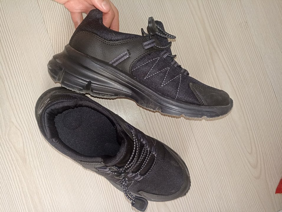 kadın Siyah Cırt Cırtlı Spor Ayakkabı - Görsel 5