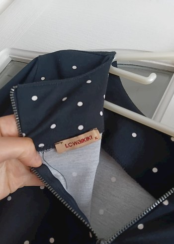 Puantiyeli Siyah Midi elbise - Görsel 4