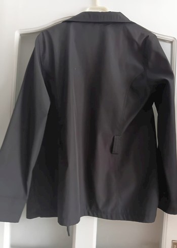 Gri Midi Boy Düğmeli Ceketi - Görsel 2