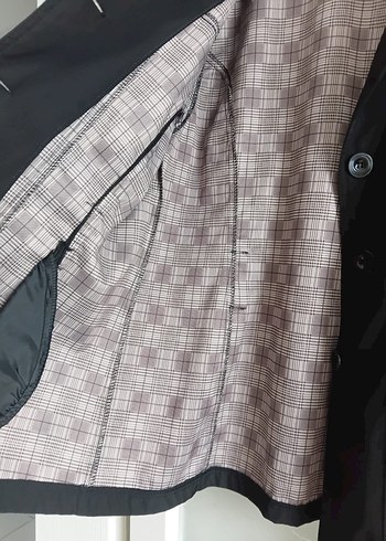 Gri Midi Boy Düğmeli Ceketi - Görsel 4