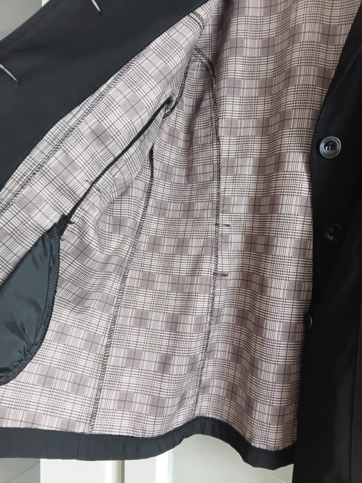 Gri Midi Boy Düğmeli Ceketi - Görsel 4