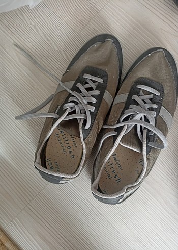 Gri Bağcıklı Kadın Spor Ayakkabı - Görsel 3