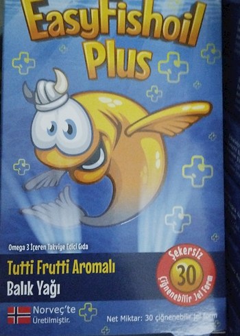 EasyFishoil Plus Balık Yağı 30 Çiğnenebilir Tablet