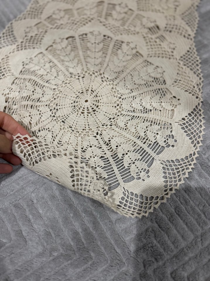 Bohem Tarzı El Yapımı Dantel Koşucu - Görsel 3