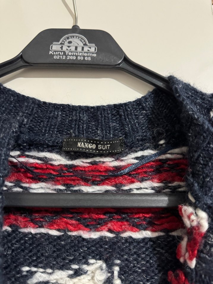 Bohem Desenli Örme Uzun Hırka - Görsel 2