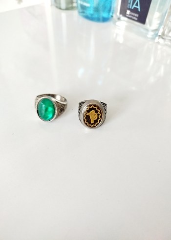 Parlak Turkuaz Taşlı Bohem Erkek Yüzük - Görsel 2