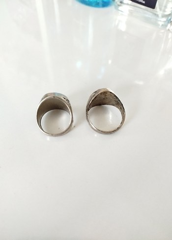 Parlak Turkuaz Taşlı Bohem Erkek Yüzük - Görsel 6