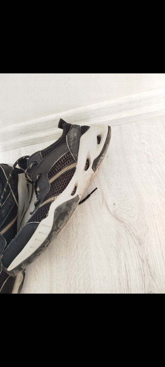 Siyah Gri Yılan Desenli Bağcıklı Erkek Spor Ayakkabı - Görsel 3