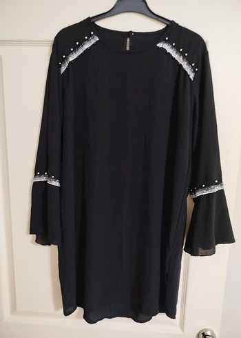 Uzun Kol, Nakışlı Siyah Gotik Tunik - Görsel 3