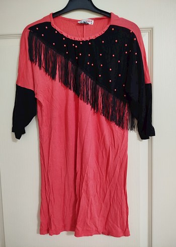 Püsküllü Nakışlı Bohem Uzun Kollu Tunik - Görsel 3