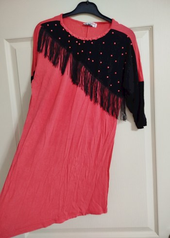 Püsküllü Nakışlı Bohem Uzun Kollu Tunik - Görsel 2