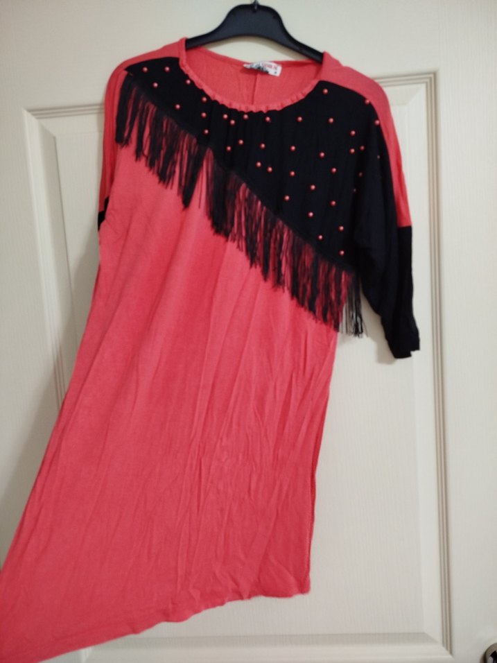 Püsküllü Nakışlı Bohem Uzun Kollu Tunik - Görsel 2