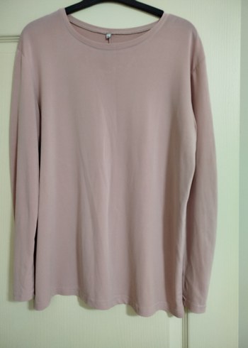 Bej Uzun Kollu Basic Kadın Bluz - Görsel 3