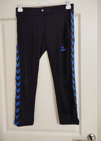 Mavi Baskılı Kadın Spor Tayt Velcro Detaylı - Görsel 5