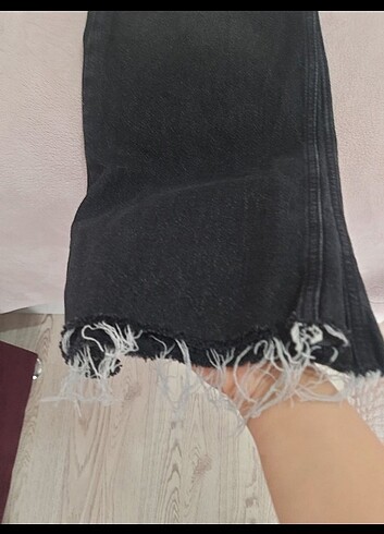 44 Beden siyah Renk Wide leg jean