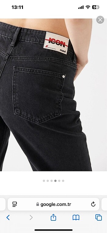 30 Beden Mavi icon high-rise wide leg jean