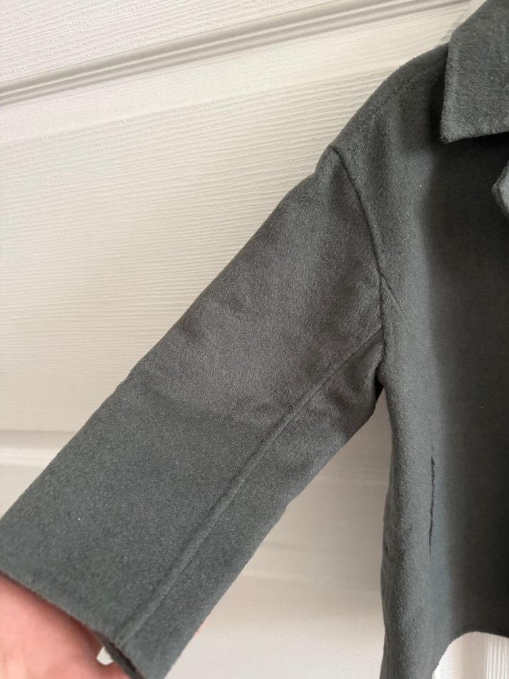 Gri Erkek Çocuk Yün Kaban - Görsel 3