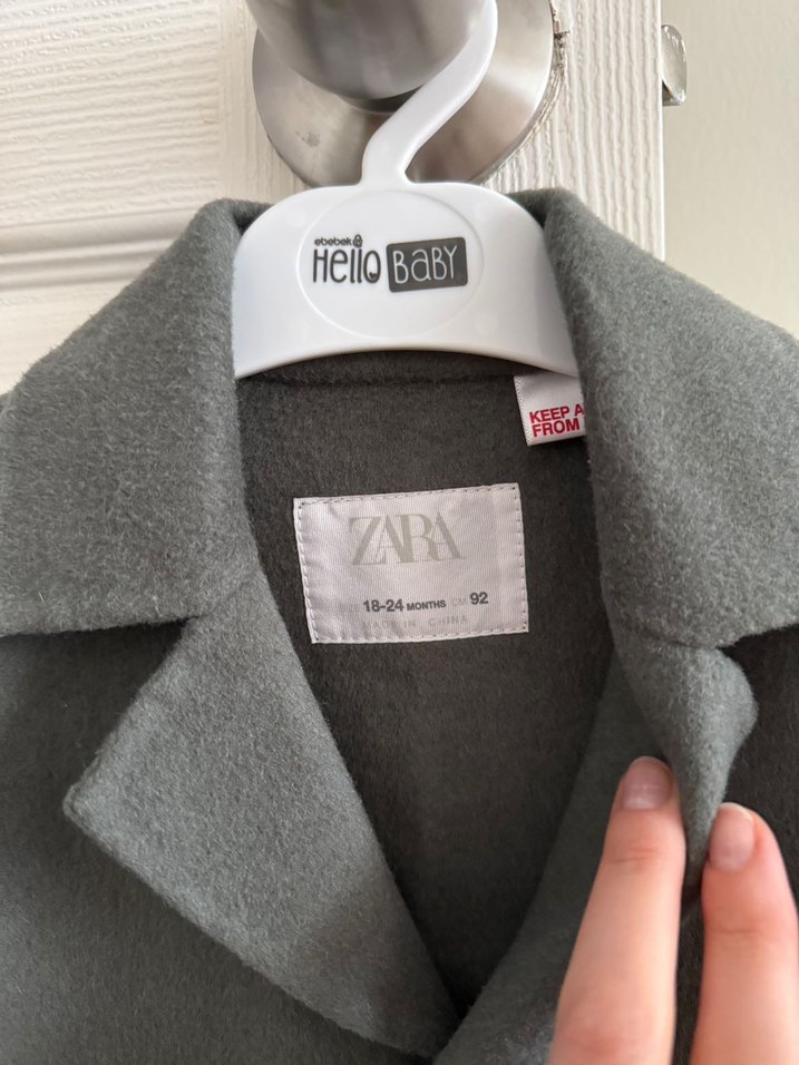 Gri Erkek Çocuk Yün Kaban - Görsel 2