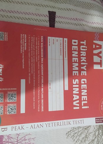 AYT Türkiye Geneli Deneme Sınavı Kitabı