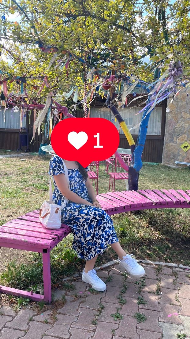 mavi uzun Elbise - Görsel 2