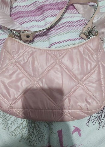 Pembe Nakışlı Kadın Omuz Çantası