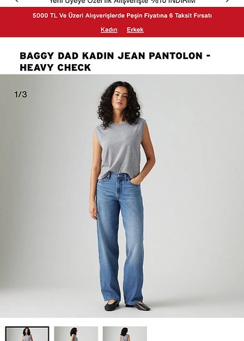 Levis Baggy Dad Kadın Jean Pantolon