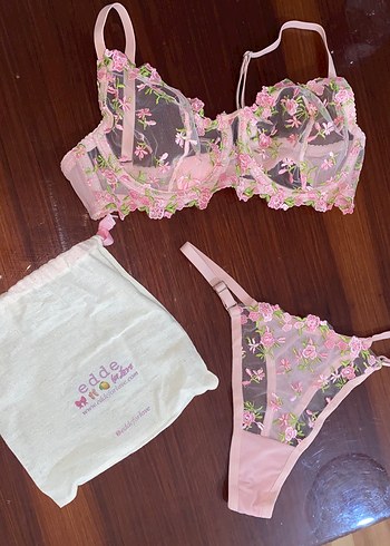 Diğer Nakışlı Pembe Bohem Büstiyer