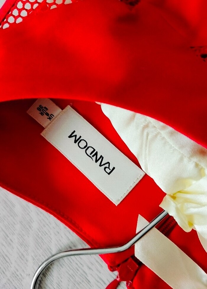 Random marka 36 beden kırmızı elbise - Görsel 2