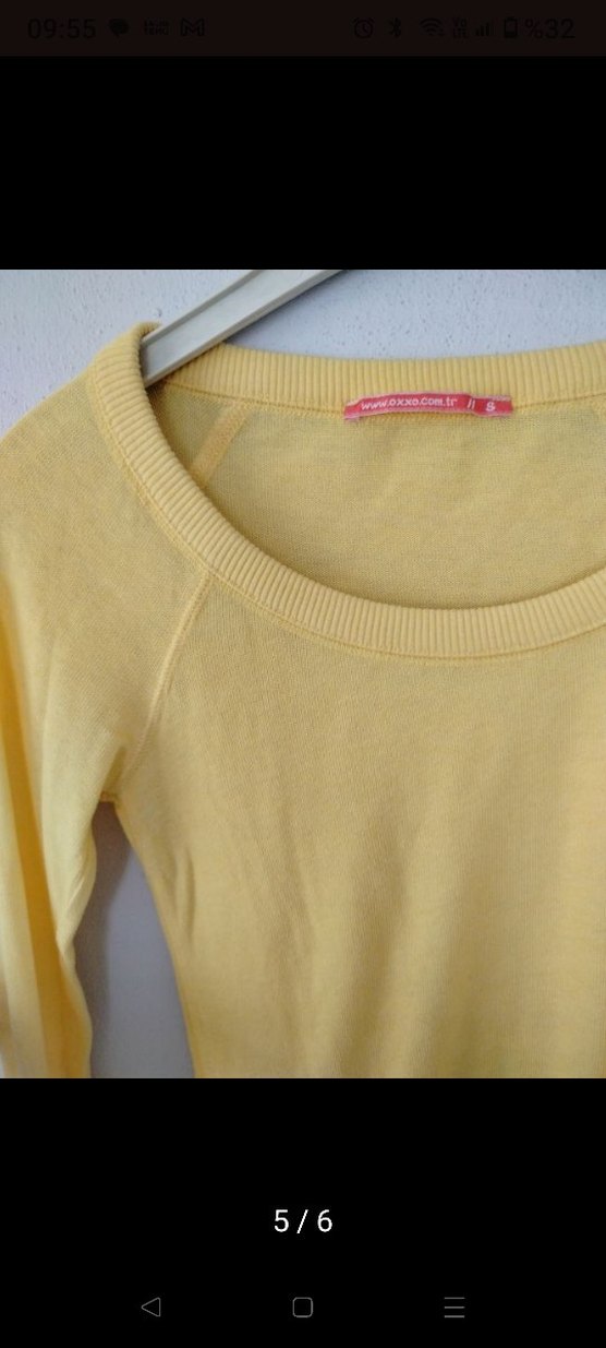 Oxxo Sarı Kadın  Bisiklet Yaka Kazak - Görsel 5