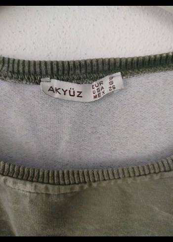 Haki Yeşil Kadın Uzun Kollu Baskılı, pamuklu Sweatshirt - Görsel 4