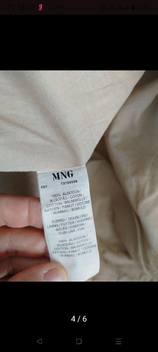 Mango Krem Kadın Kadife Blazer Ceket - Görsel 4