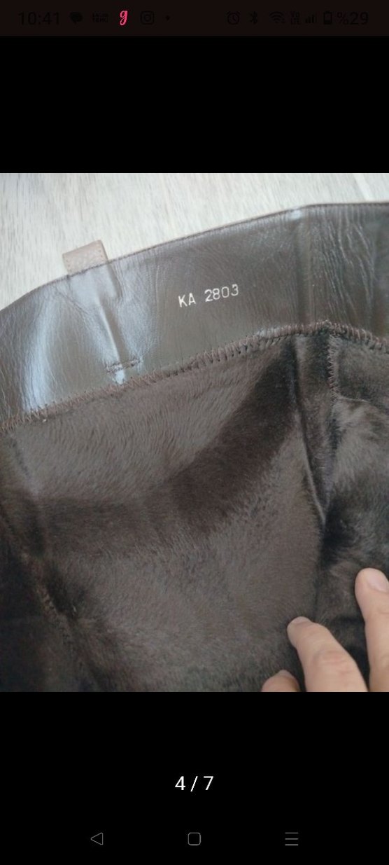 Vizon Suni  Deri Diz Boyu kısa topuk çizme - Görsel 4