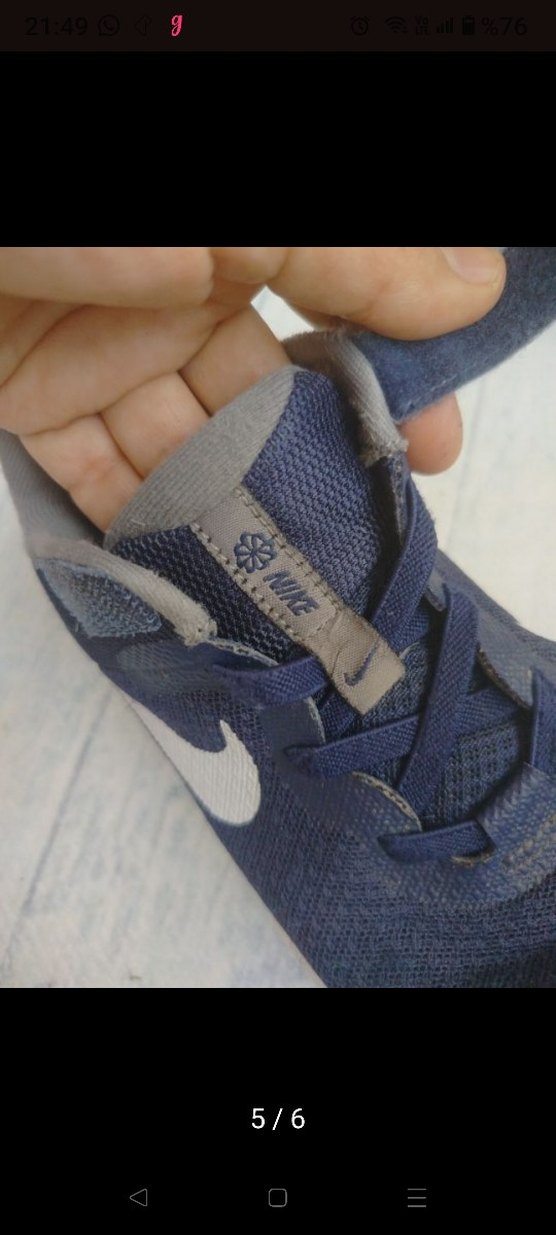 Nike orjinal Erkek Çocuk lacivert Gri Bağcıklı Spor Ayakkabı - Görsel 5