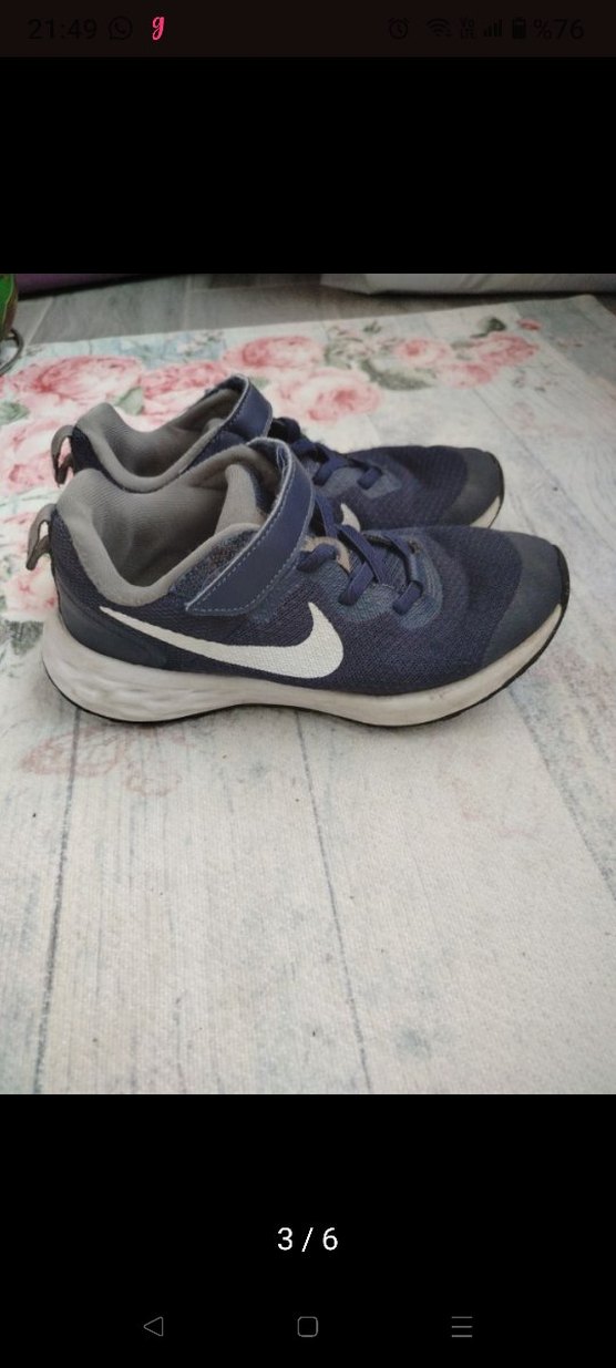 Nike orjinal Erkek Çocuk lacivert Gri Bağcıklı Spor Ayakkabı - Görsel 2