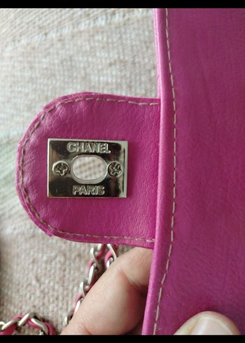 Pembe Zincir Detaylı Kadın Çanta - Görsel 5