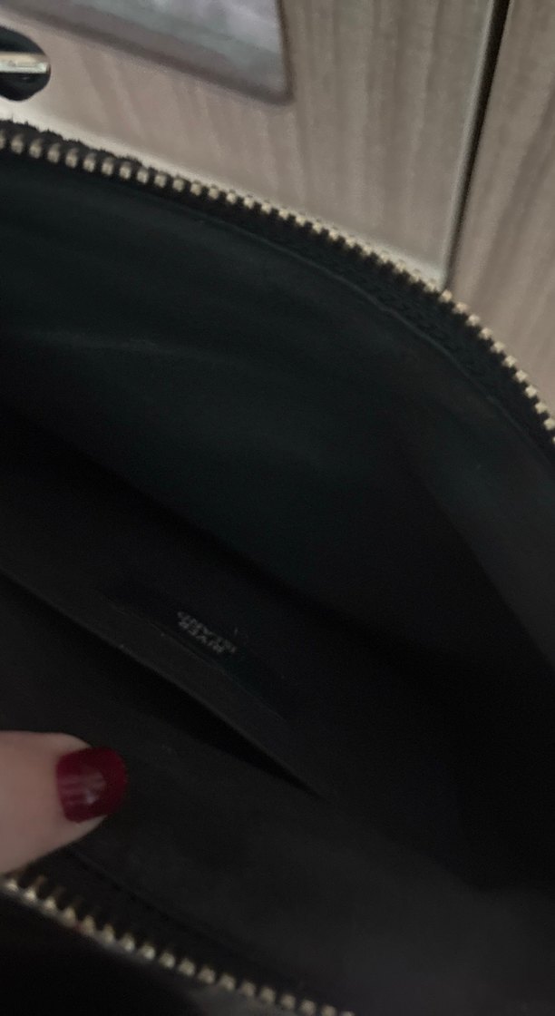 Siyah Deri Fermuarlı Kadın Çanta - Görsel 3