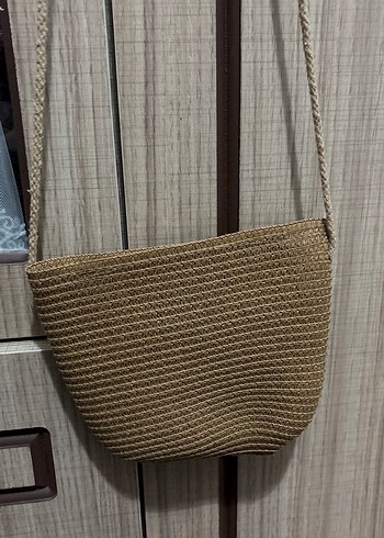Bej Örgü Kadın Çanta Fiyonklu - Görsel 2