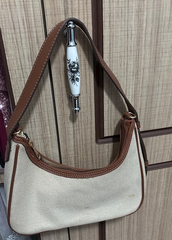 Bej Deri Minimalist Kadın Çanta - Görsel 2