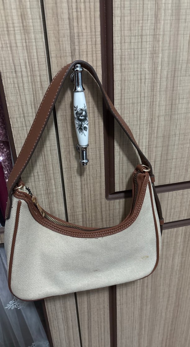 Bej Deri Minimalist Kadın Çanta - Görsel 2