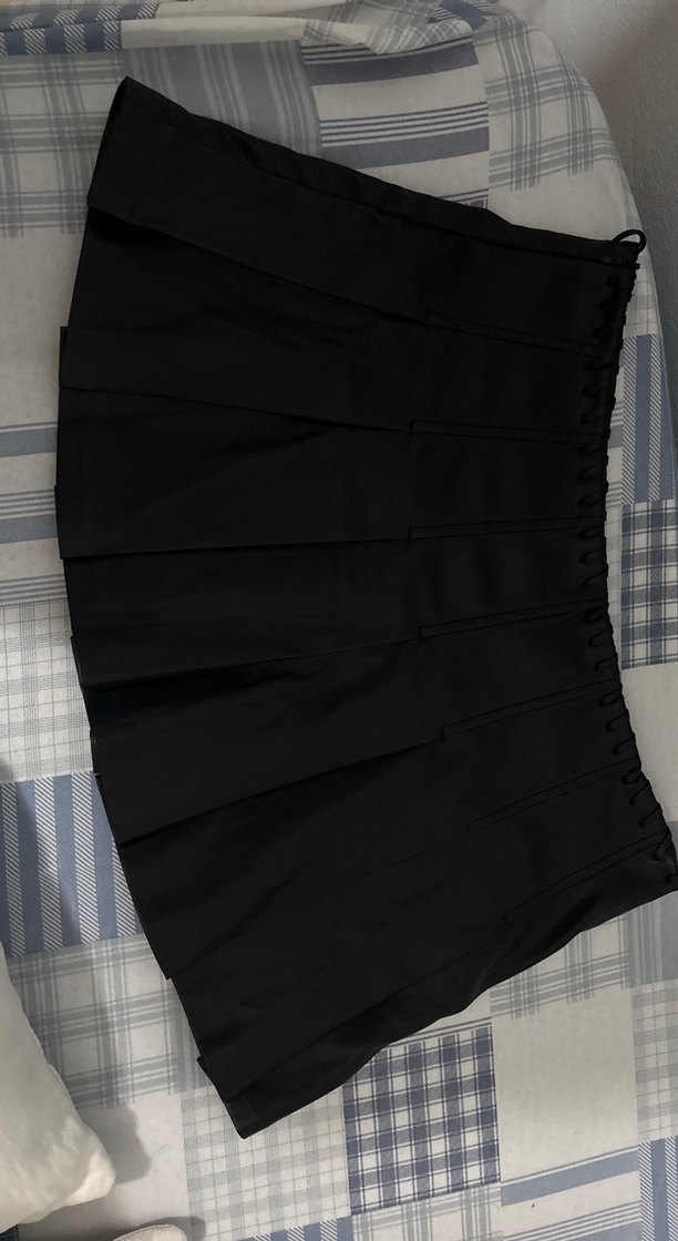 Kadın Siyah Pilili Midi Etek - Görsel 2