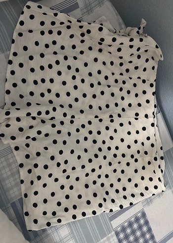 Puantiyeli Fırfırlı Midi Hamile Eteği - Görsel 2