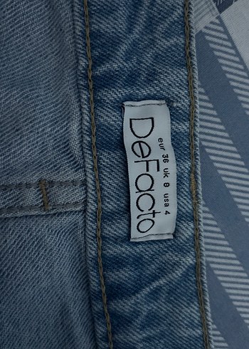 Kadın Mavi Pilili Denim Mini Etek - Görsel 3