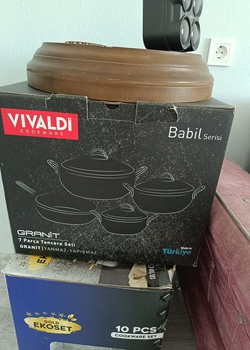 Vivaldi Babil 7 Parça Granit Tencere Seti