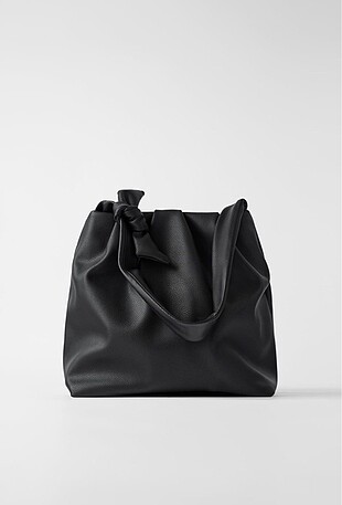 Zara düğümlü askılı yumuşak tote çanta