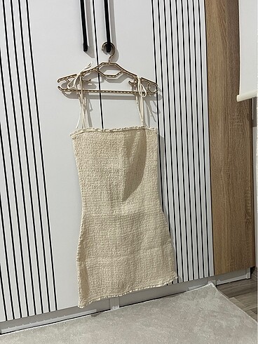Bershka keten elbise