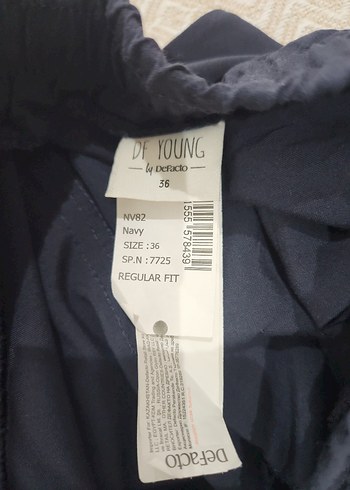 36 Beden mavi Renk Kadın lacivert Rahat Kesim Kumaş jogger